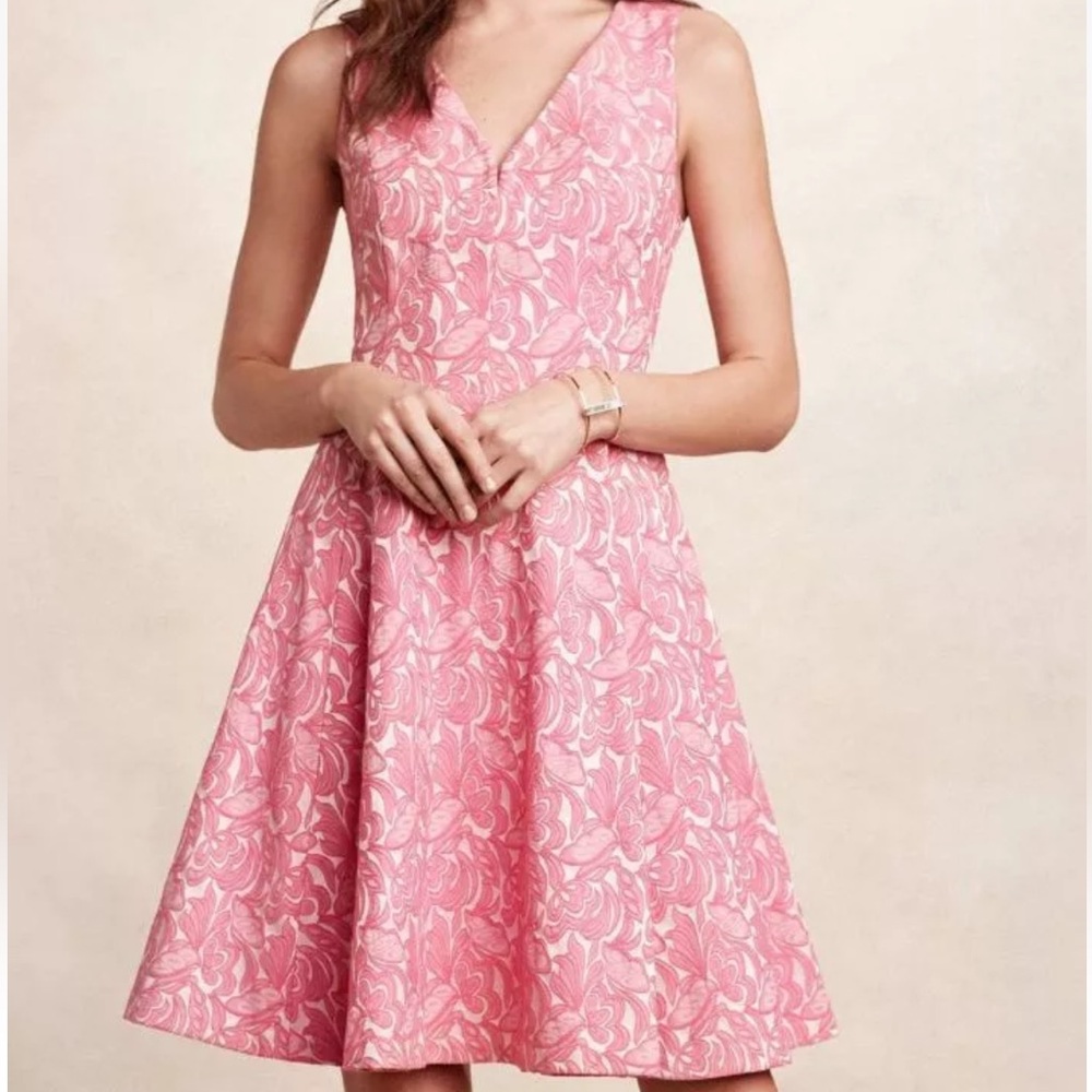 Anthropologie Maeve Pink Floral Dress